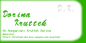 dorina kruttek business card